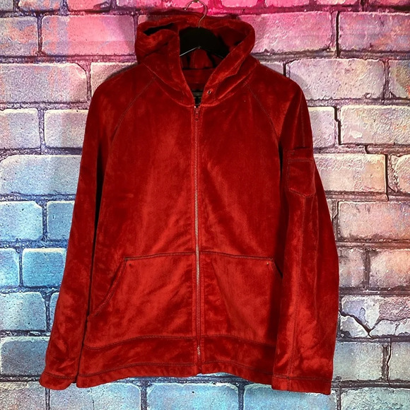 Kristen Blake Sweaters - Kristen Blake Women’s Cozy Sweatshirt XL Red Burgundy Full Zip Fuzzy